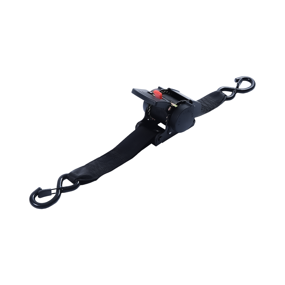 Strapaí Lashing Lastais Auto In-Inchoigeartaithe 2inch le Hook Sábháilteachta