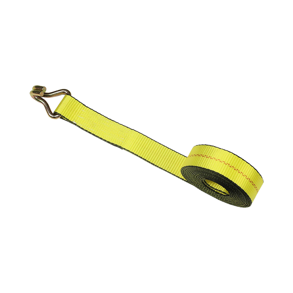Strap Winch Buí 2inch Le Dúbailte J-Hook