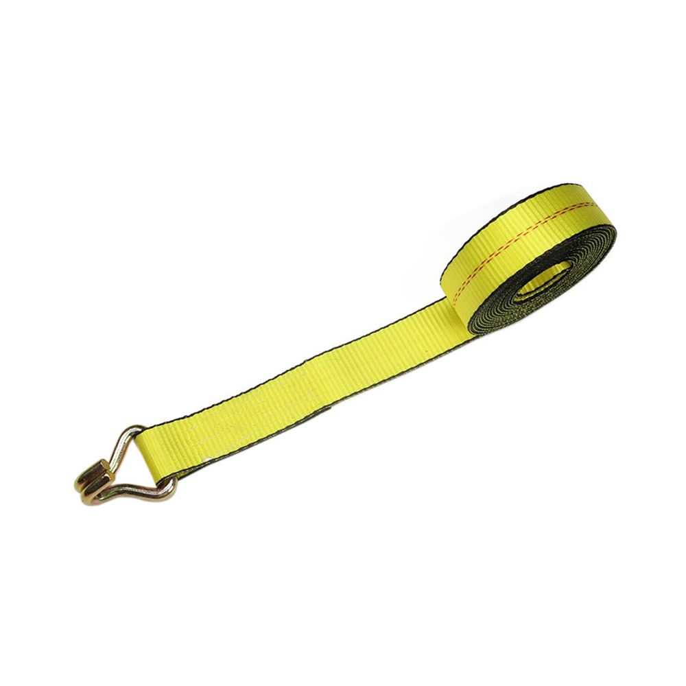 Strap Winch Buí 2inch Le Dúbailte J-Hook
