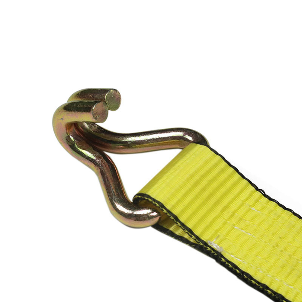 Strap Winch Buí 2inch Le Dúbailte J-Hook