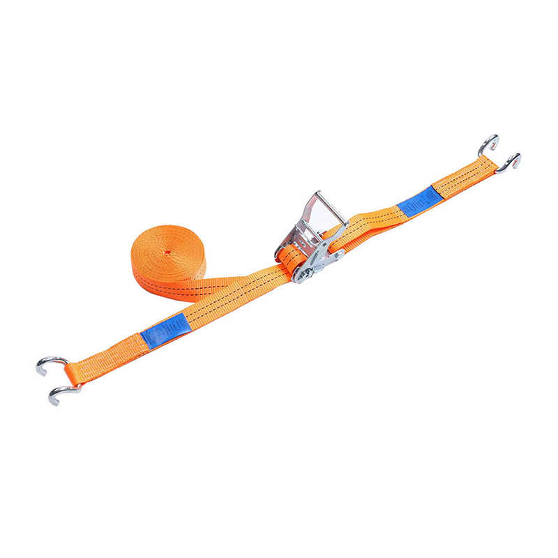 Láimhseáil Bán Sinc Gearr Cruach 2T Ratchet Strap U hook Deartha le haghaidh Iompar Cargo Truck Flatbed