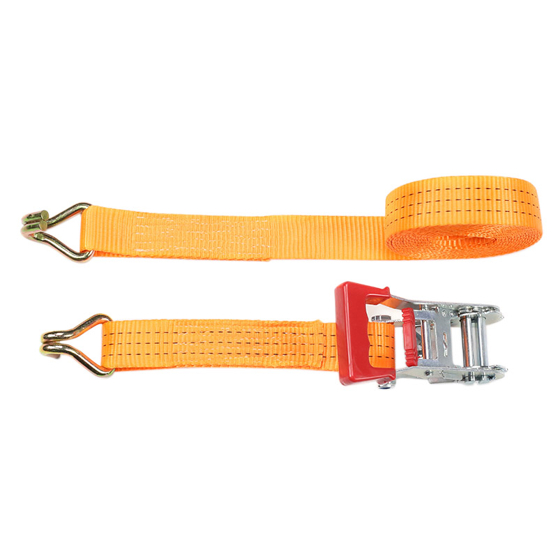38mm Dathóir Sinc Caighdeánach Láimhseáil Ratchet Lasta Lashing Strap