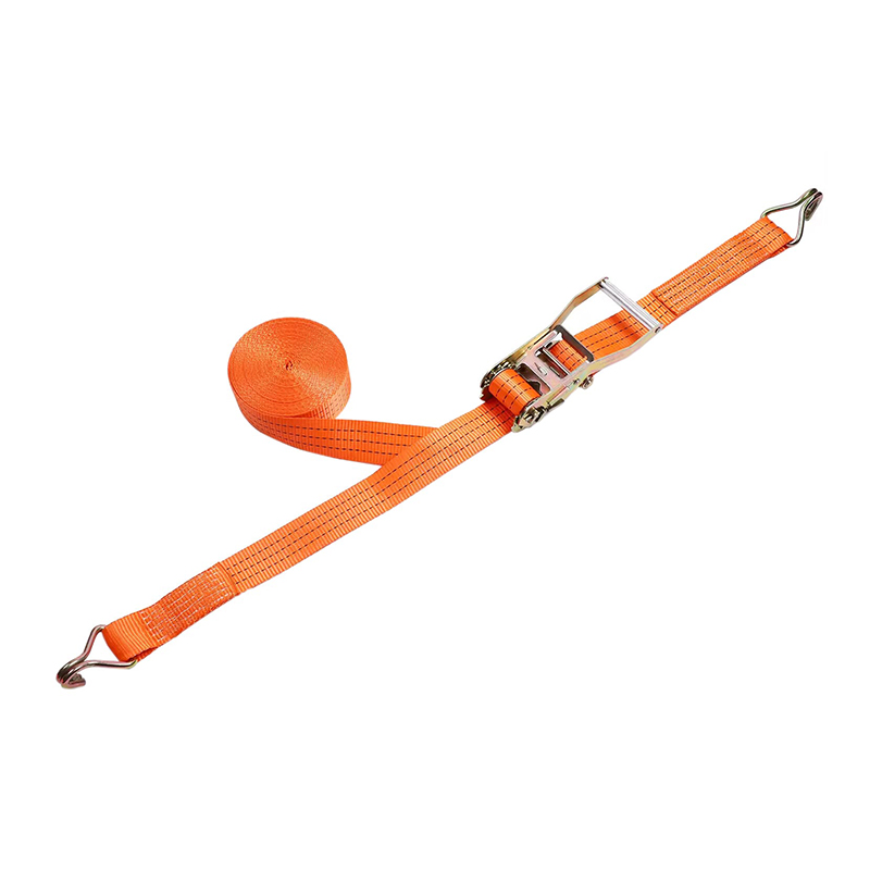 38mm Dathóir Sinc Caighdeánach Láimhseáil Ratchet Lasta Lashing Strap