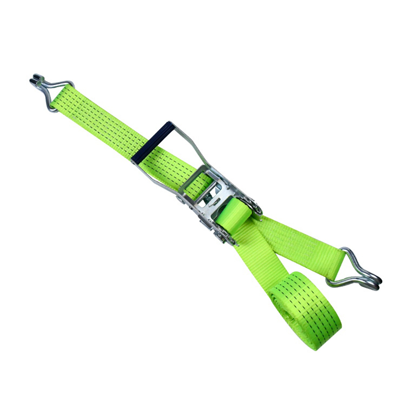 Strap Ratchet Láimhseála Plaisteacha Sinc Bán 50mm 5000kg le Hooks Claw