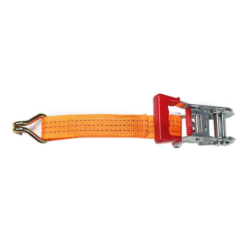 38mm Dathóir Sinc Caighdeánach Láimhseáil Ratchet Lasta Lashing Strap