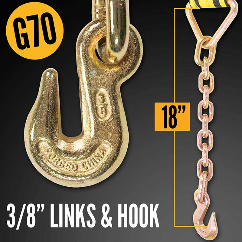 Strap Ceangail Síos 3'' X 30' Ratchet Le Eisínteachtaí Slabhra