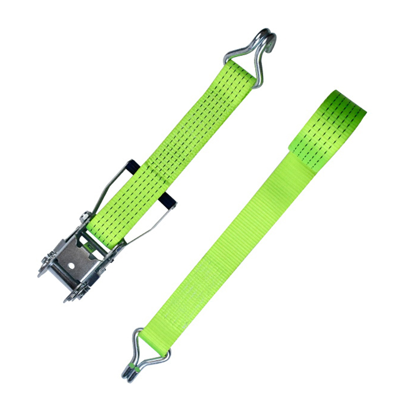 Strap Ratchet Láimhseála Plaisteacha Sinc Bán 50mm 5000kg le Hooks Claw