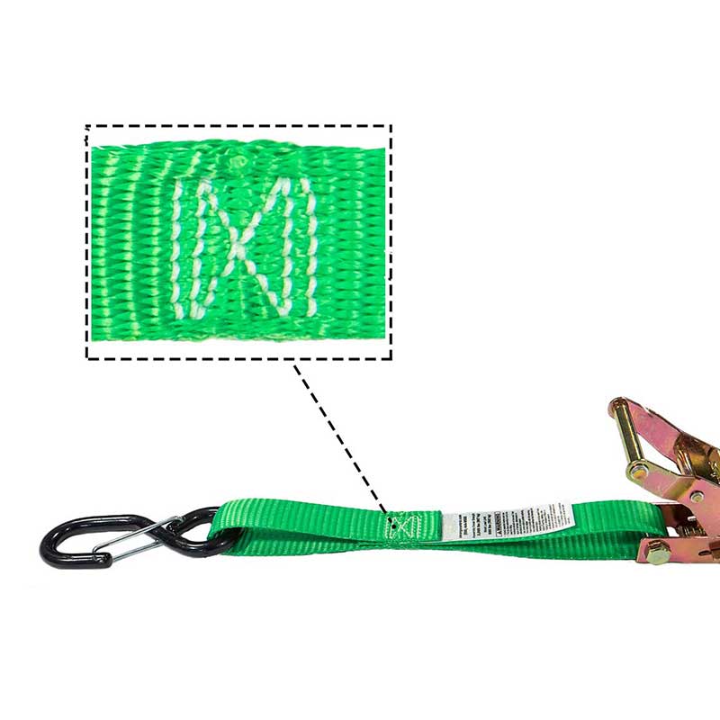Strap Ratchet Gluaisrothar Ardtionachta 1''X 6' Ceangail Síos Le Lúb Fuaite 12'
