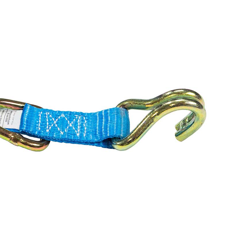 Lógó Saincheaptha 1'' X 15' Ratchet Strap le J-Hook Agus D-Ring