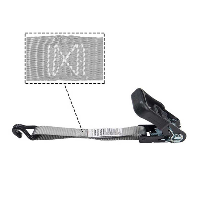 Strap Ratchet Láimh Brataithe Rubair 1'' X 15' le Hooks Sreang Brataithe Vinyl