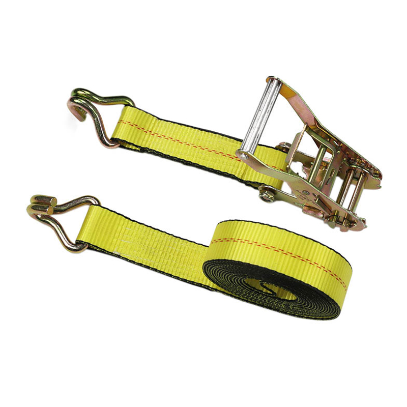 Strap Ratchet Leantóir Imeall Dubh CRUA 2 orlach le Hooks Twist