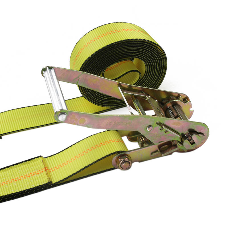 2'' Strapaí Ratchet Flat Hook le haghaidh Urrús Ualach Trucail Leantóra