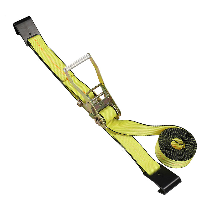 2'' Strapaí Ratchet Flat Hook le haghaidh Urrús Ualach Trucail Leantóra