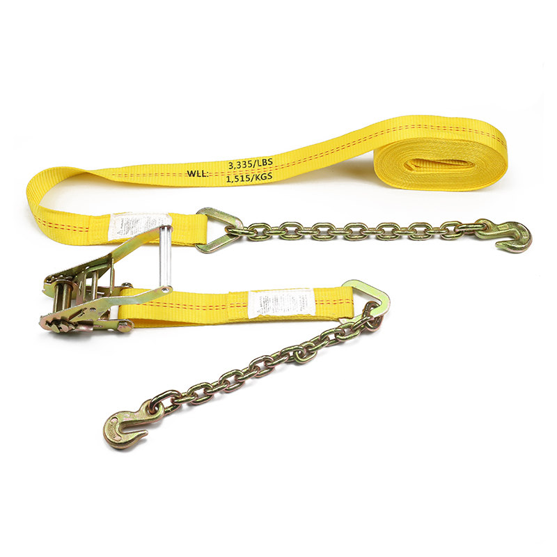 Líne Double-Dearg Strap Ratchet 2 orlach Le Síneadh Ancaire Slabhra