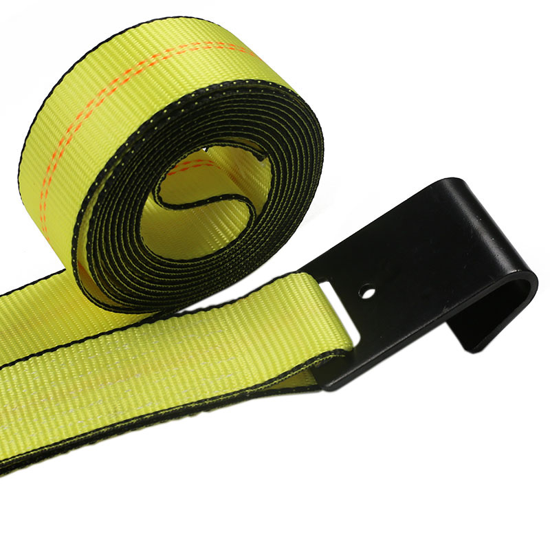 2'' Strapaí Ratchet Flat Hook le haghaidh Urrús Ualach Trucail Leantóra