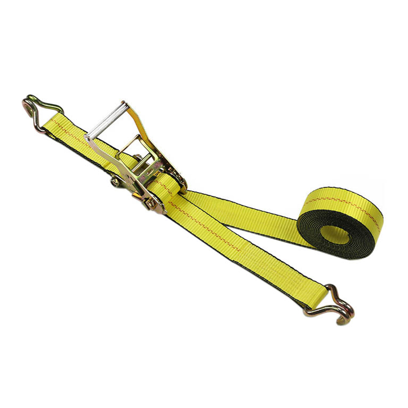 Strap Ratchet Leantóir Imeall Dubh CRUA 2 orlach le Hooks Twist