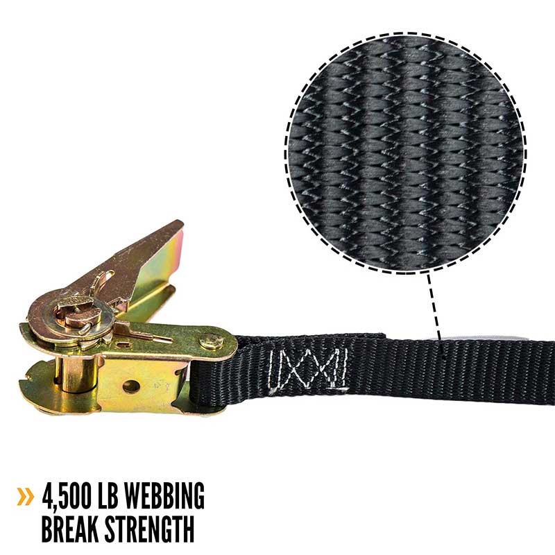 An Strap Ratchet Gan Deireadh Dubh 1 X 10'