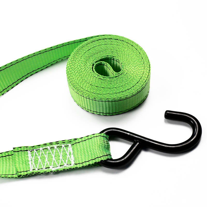 Na Strapaí Ratchet 25MM Dúbailte J Hook
