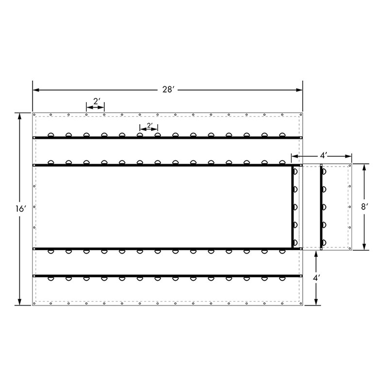 An t-ábhar clúdach ardfheidhmíochta go sonrach Lumber Dualgas Trom Tarp Dubh