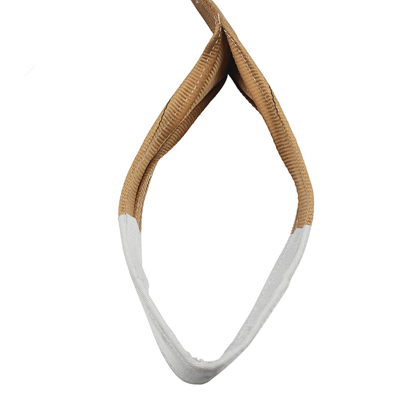 An Sinc Bán Láimhseáil Alúmanam Gearr 2 Ply Flat 6Ton Sling Slabhra Ardaithe