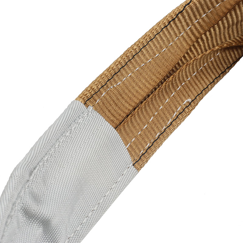 An Sinc Bán Láimhseáil Alúmanam Gearr 2 Ply Flat 6Ton Sling Slabhra Ardaithe
